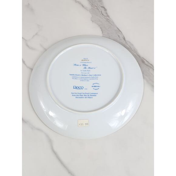 Home is Where The Heart Is Sandra Kuck 9 1/4" Porcelain 1995 Wall Decor Plate - Picture 9 of 11